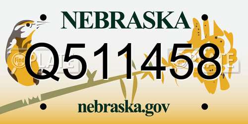 Q511458 Nebraska License Plate