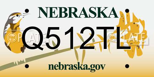 Q512TL Nebraska License Plate