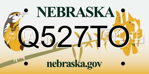 Q527TO Nebraska License Plate