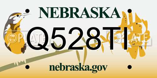 Q528TI Nebraska License Plate