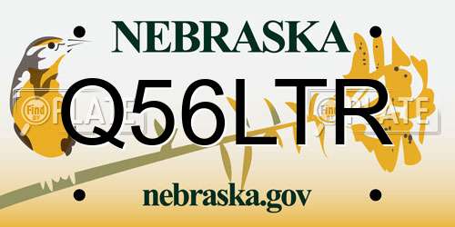 Q56LTR Nebraska License Plate
