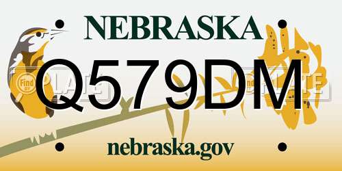 Q579DM Nebraska License Plate