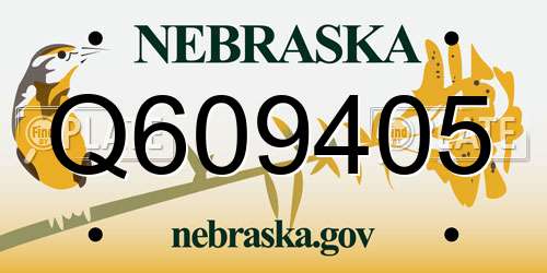 Q609405 Nebraska License Plate