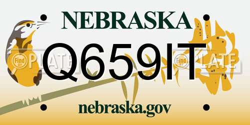 Q659IT Nebraska License Plate