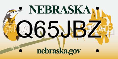 Q65JBZ Nebraska License Plate