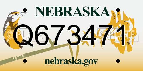 Q673471 Nebraska License Plate