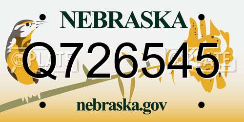 Q726545 Nebraska License Plate