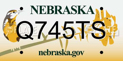 Q745TS Nebraska License Plate