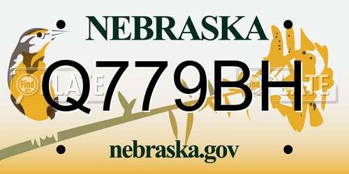 Q779BH Nebraska License Plate