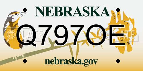 Q797OE Nebraska License Plate