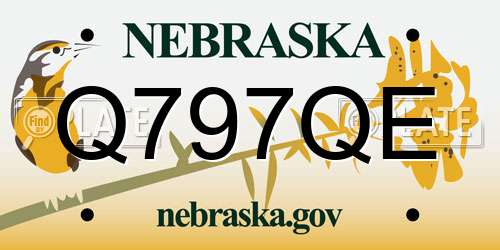 Q797QE Nebraska License Plate