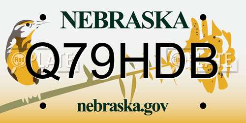 Q79HDB Nebraska License Plate
