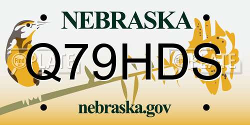 Q79HDS Nebraska License Plate