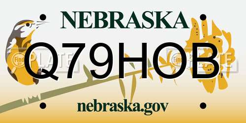 Q79HOB Nebraska License Plate