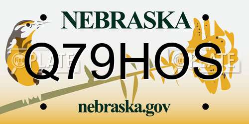 Q79HOS Nebraska License Plate