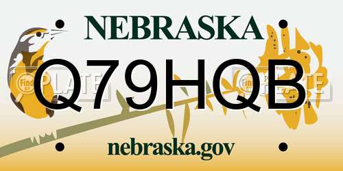 Q79HQB Nebraska License Plate