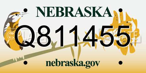Q811455 Nebraska License Plate