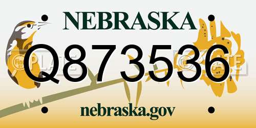 Q873536 Nebraska License Plate