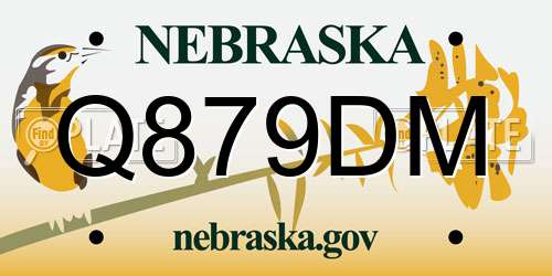 Q879DM Nebraska License Plate
