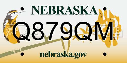 Q879QM Nebraska License Plate