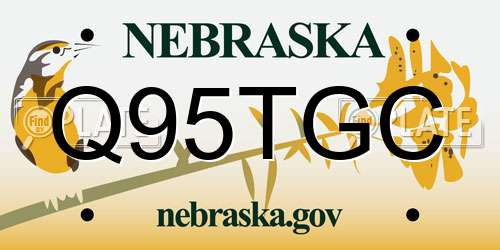Q95TGC Nebraska License Plate