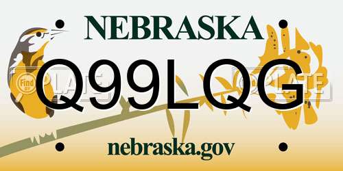 Q99LQG Nebraska License Plate