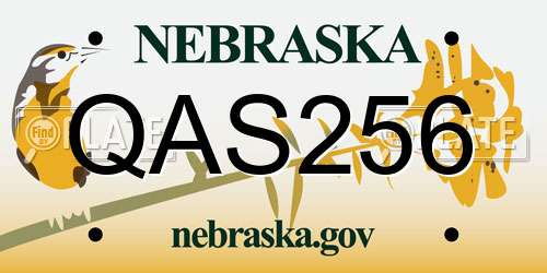 QAS256 Nebraska License Plate