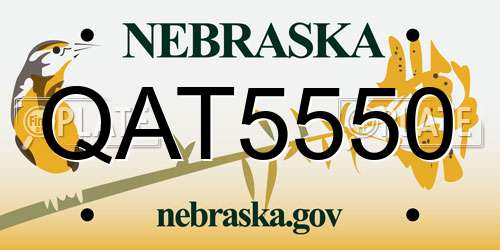 QAT5550 Nebraska License Plate