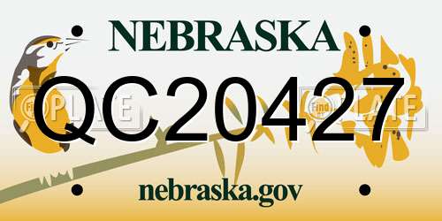 QC20427 Nebraska License Plate