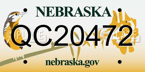 QC20472 Nebraska License Plate