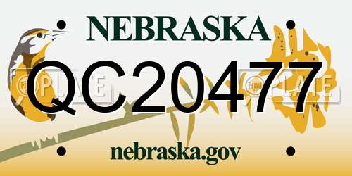 QC20477 Nebraska License Plate
