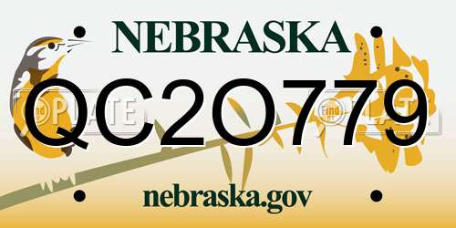 QC2O779 Nebraska License Plate