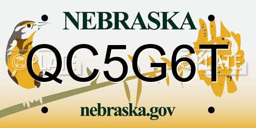 QC5G6T Nebraska License Plate