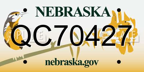 QC70427 Nebraska License Plate