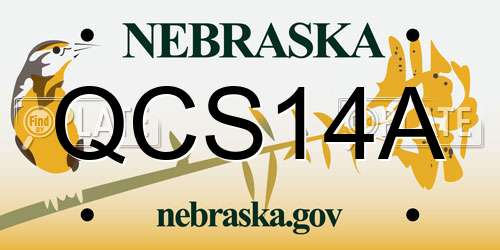QCS14A Nebraska License Plate