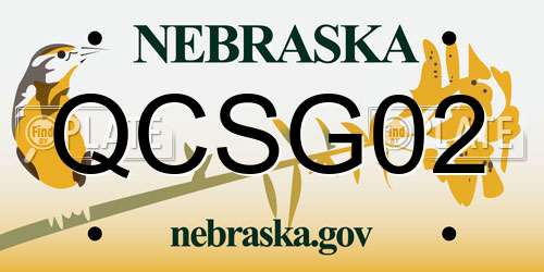 QCSG02 Nebraska License Plate