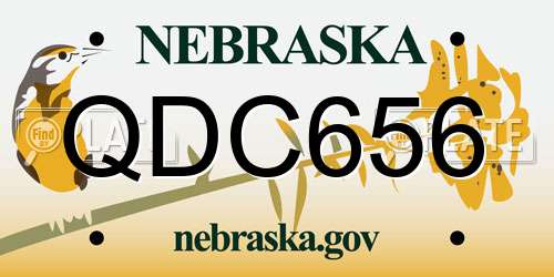QDC656 Nebraska License Plate