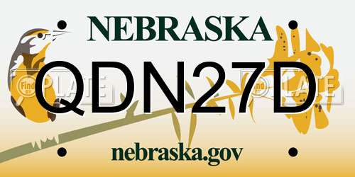 QDN27D Nebraska License Plate
