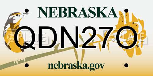 QDN27O Nebraska License Plate