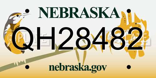 QH28482 Nebraska License Plate