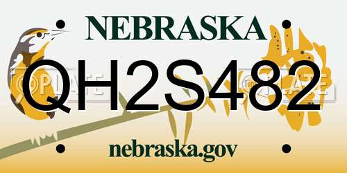 QH2S482 Nebraska License Plate