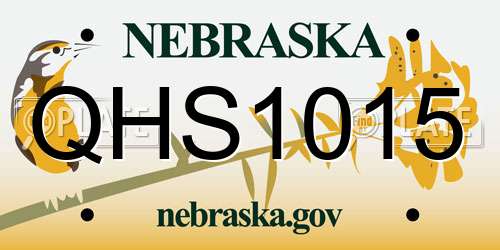 QHS1015 Nebraska License Plate