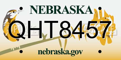 QHT8457 Nebraska License Plate