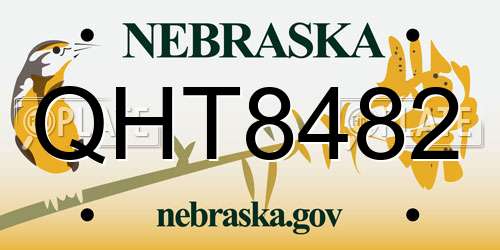 QHT8482 Nebraska License Plate