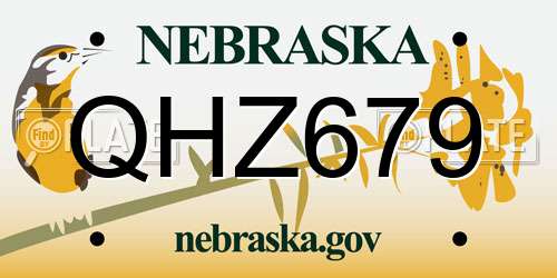 QHZ679 Nebraska License Plate