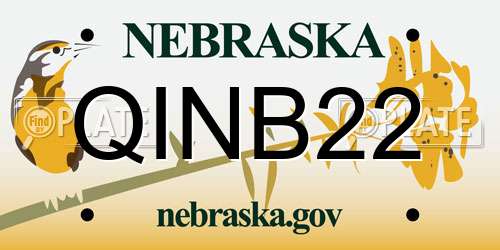 QINB22 Nebraska License Plate