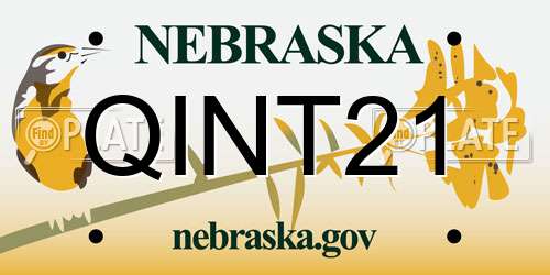 QINT21 Nebraska License Plate