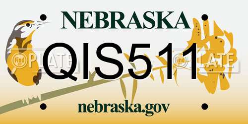 QIS511 Nebraska License Plate