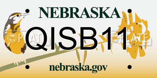 QISB11 Nebraska License Plate