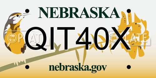 QIT40X Nebraska License Plate